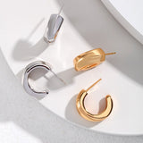 Eloise - Stylish and Simplicity Sterling Silver Hoop Earrings - Pearlorious Jewellery