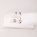 Evie - Sterling Silver and Pearl Drop Earrings - Pearlorious Jewellery