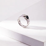 Frances - Sterling Silver and Black Agate Rings - Pearlorious Jewellery