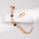 Mallory - Sterling Silver and Tigers Eye Gemstone Bracelet - Pearlorious Jewellery