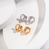 Renee - Minimalist Sterling Silver Spiral Earrings - Pearlorious Jewellery