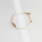 Yasmine - Sterling Silver and Freshwater Pearl Bead Bracelet - Pearlorious Jewellery
