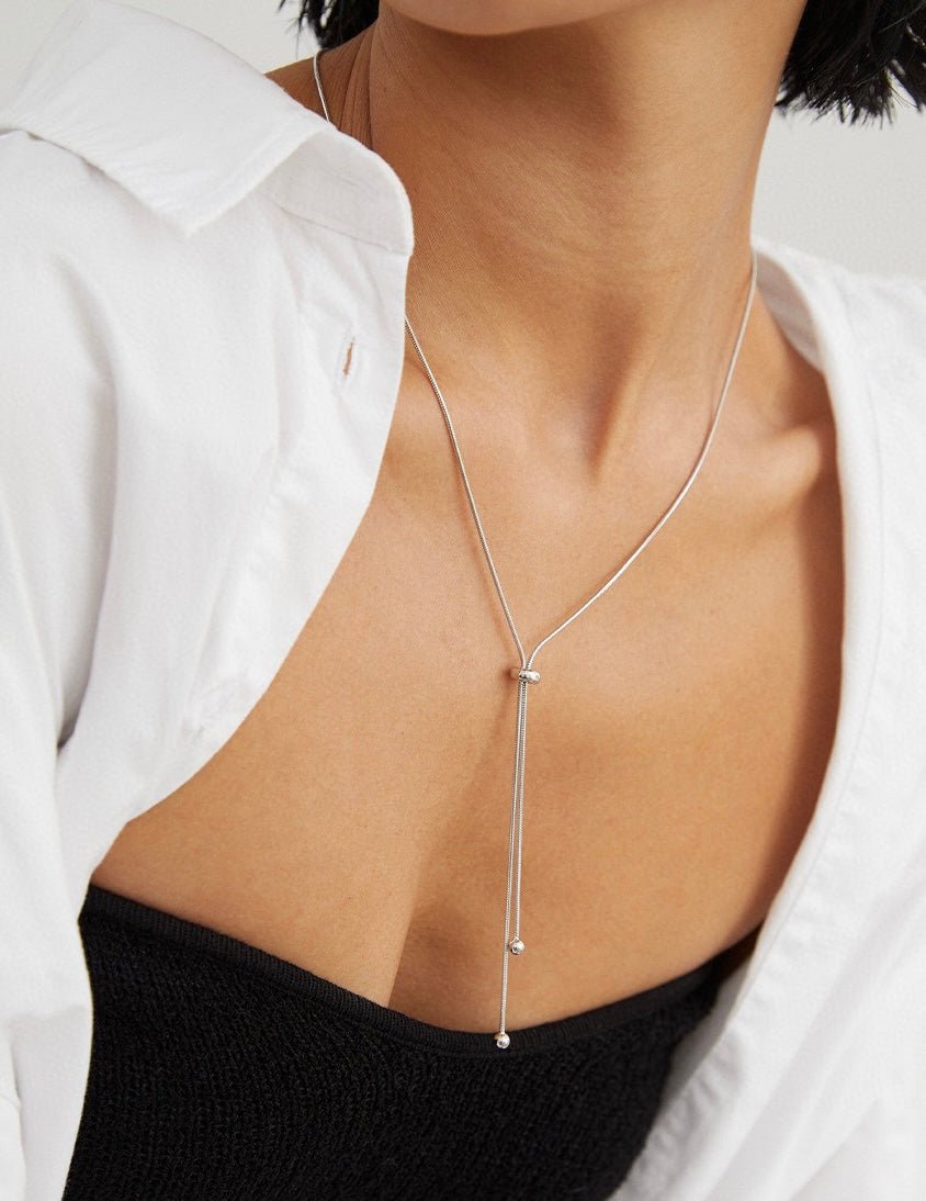 Zoey - Simple Chain Long Necklace - Pearlorious Jewellery